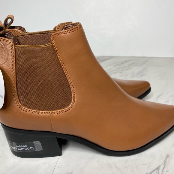 New! Blondo Emelia Chelsea Brown Leather Bootie 6.5 - Picture 6 of 14